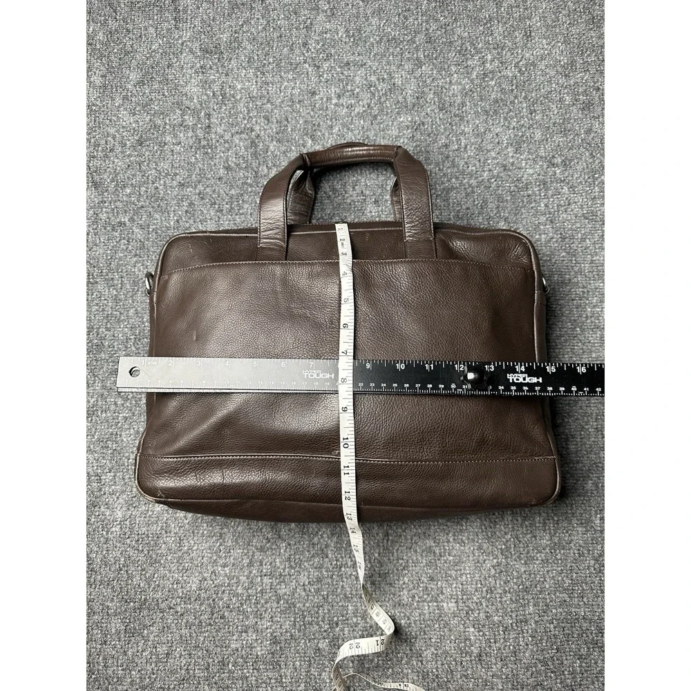 Mens Leather Coach Brown Briefcase Laptop Work Bag, Size One Size